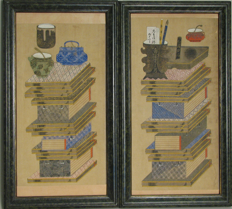 Thumbnail image for Pair Of Large 19th Century Korean Watercolors