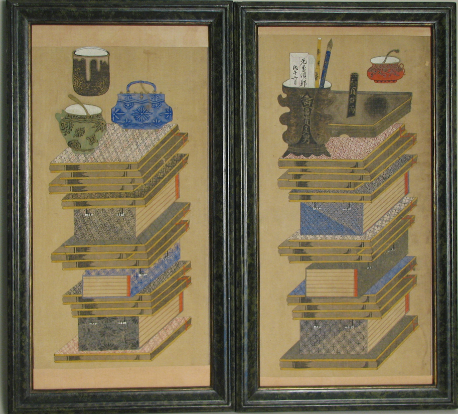 Thumbnail image for Pair Of Large 19th Century Korean Watercolors